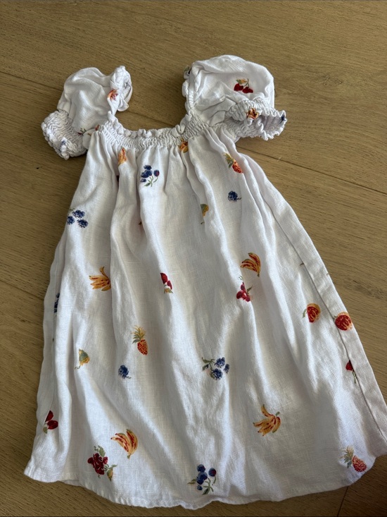Reformation Other - Reformation White Fruit Print Sundress with Red, Yellow & Blue Accents